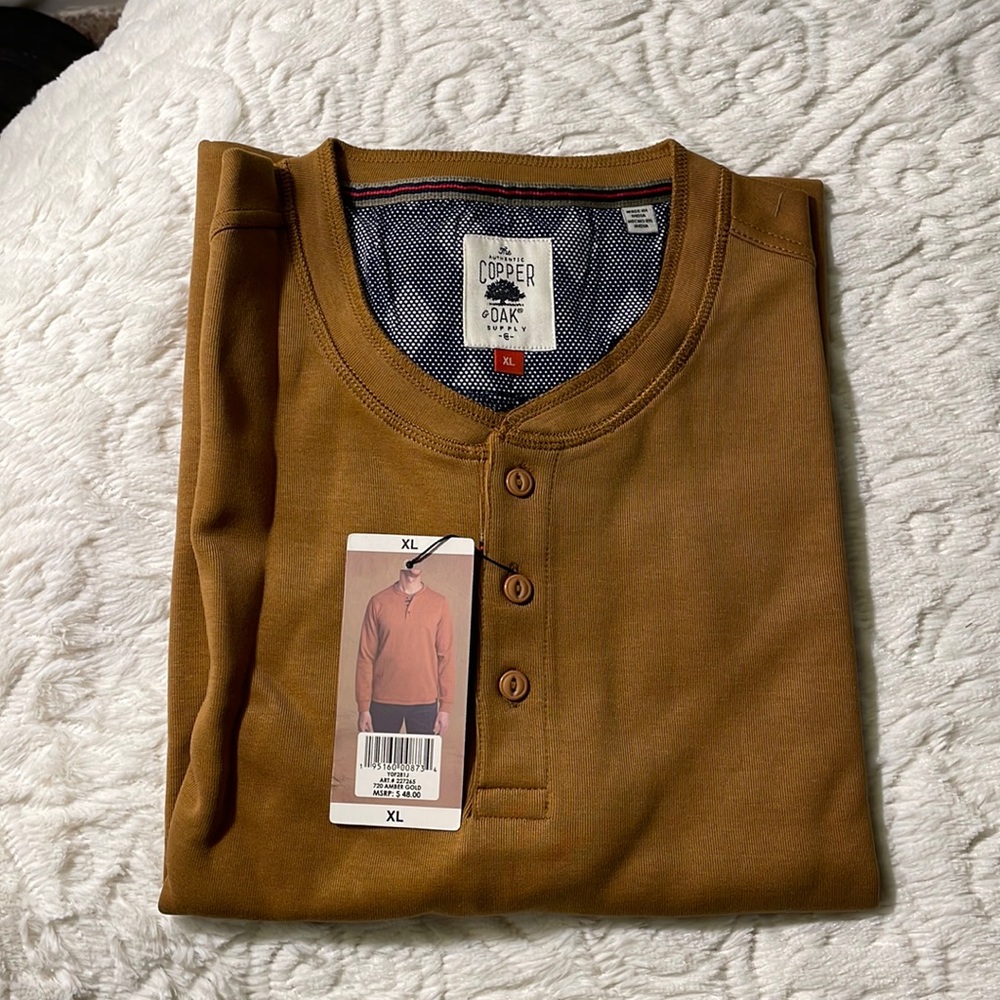 🆕Copper Oak long sleeve amber gold shirt